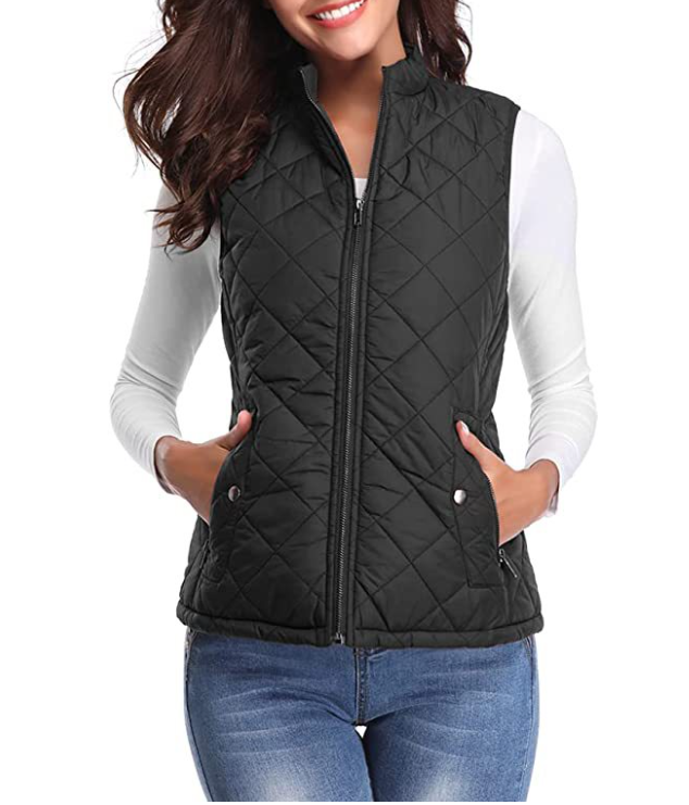 Lightly Padded Stylish Women’s Gilet - Lara-Black-S-State of Style