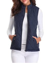 Lightly Padded Stylish Women’s Gilet - Lara-Blue-S-State of Style