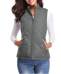 Lightly Padded Stylish Women’s Gilet - Lara-Grey-S-State of Style