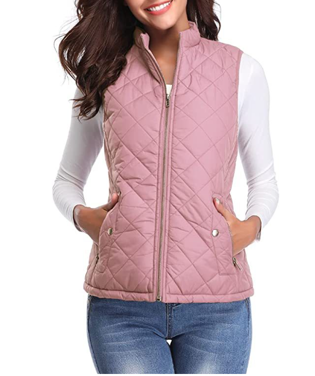 Lightly Padded Stylish Women’s Gilet - Lara-Pink-S-State of Style