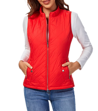 Lightly Padded Stylish Women’s Gilet - Lara-Red-S-State of Style