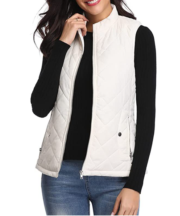 Lightly Padded Stylish Women’s Gilet - Lara-White-S-State of Style