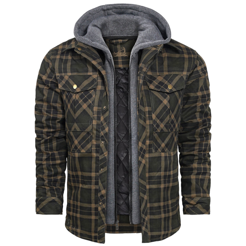 Lightweight Autumn Jacket for Men - Vertex-Dark Olive Green-S-State of Style