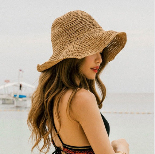 Lightweight, holiday-friendly summer beach hat for women – Debbie-Khaki-State of Style