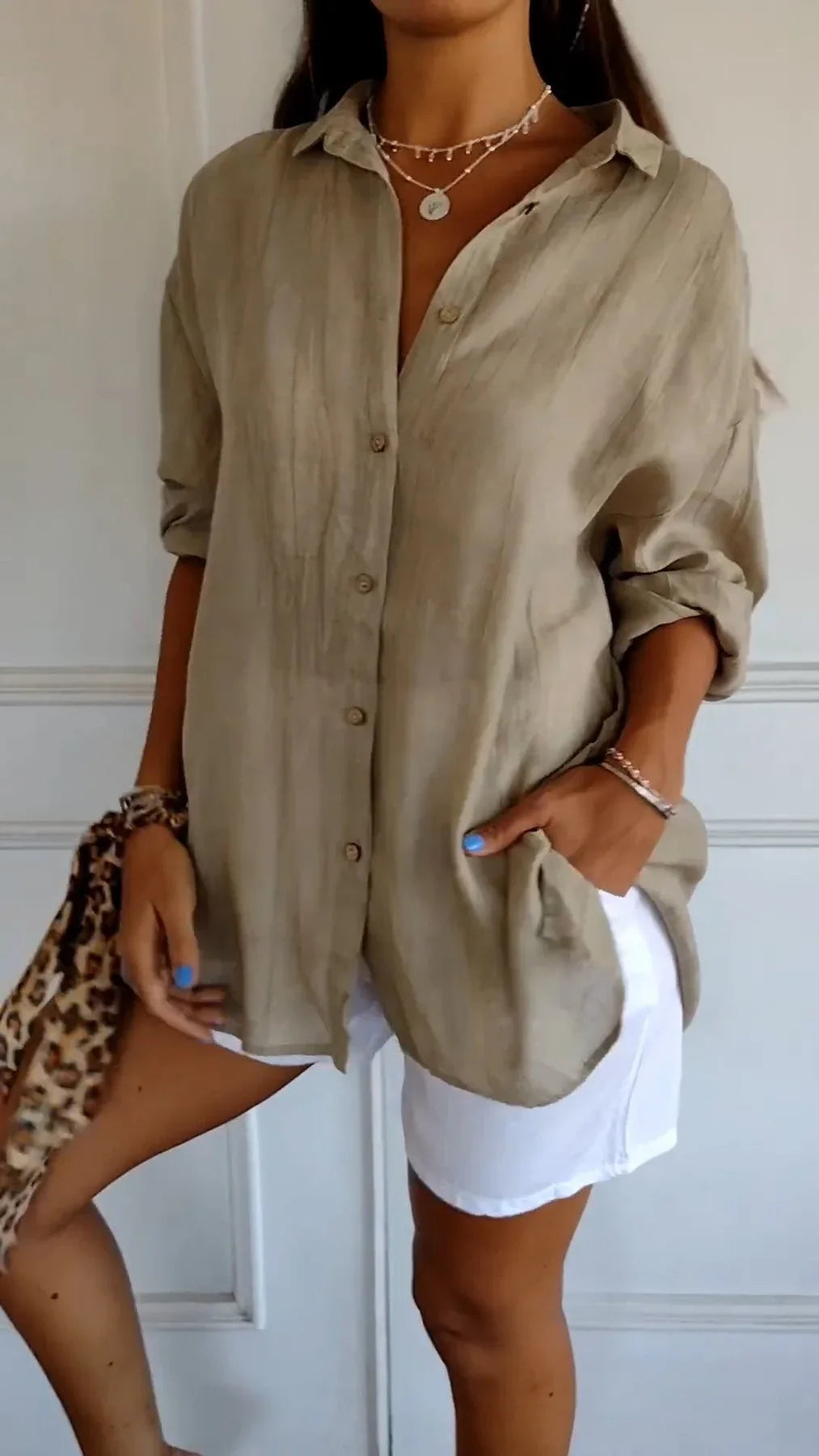 Lightweight Ladies Blouse - Elodie-Blue-S-State of Style