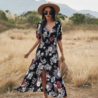 Lightweight Loose-Fitting Summer Dress – Ismay-Black-S-State of Style