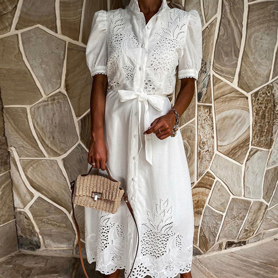 Lightweight Maxi Dress - Marielle-White-S-State of Style