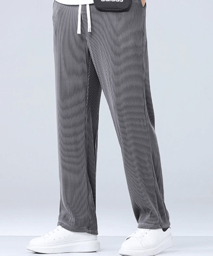 Lightweight Men's Casual Trousers – Fabio-Dark grey-S-State of Style