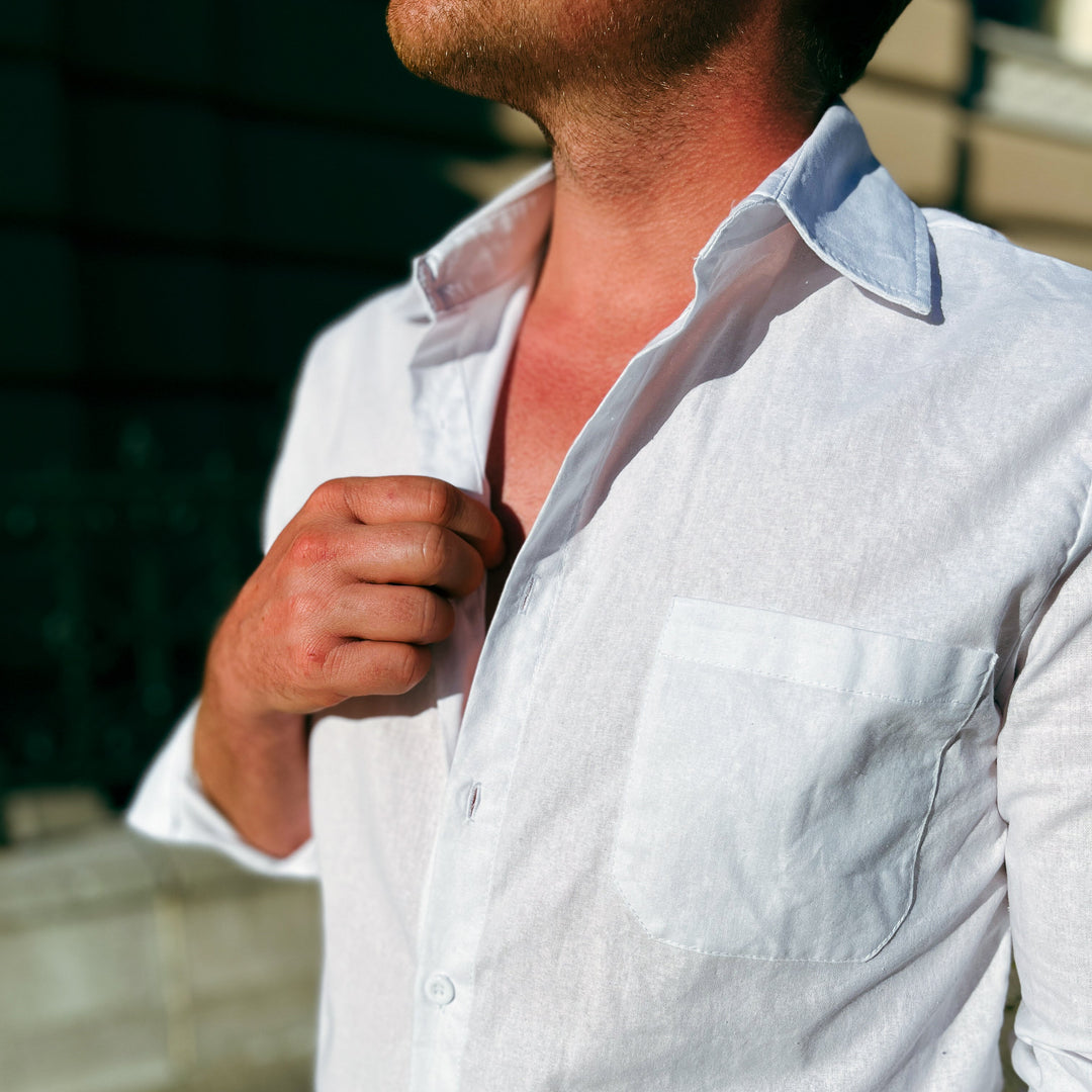 Lightweight Men's Cotton Shirt - Elias-Green-M-State of Style