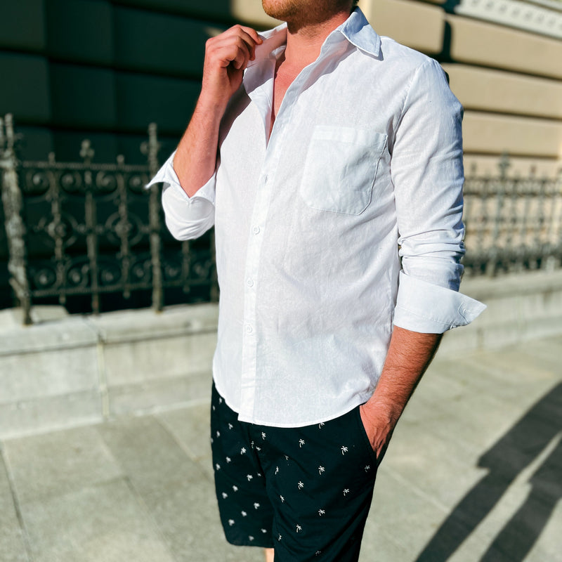 Lightweight Men's Cotton Shirt - Elias-Green-M-State of Style
