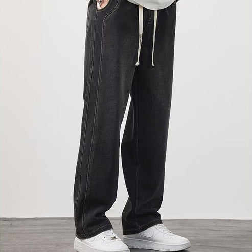 Lightweight Men's Jeans with Straight Leg – Julian-Black-M-State of Style