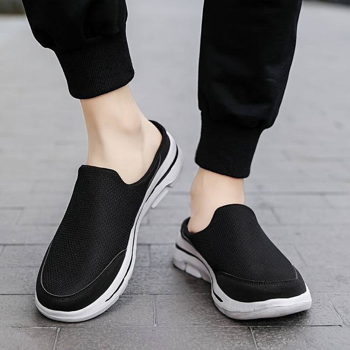Lightweight Men's Slip-On Slippers with Comfortable Footbed - Lucas-Black-3.0-State of Style