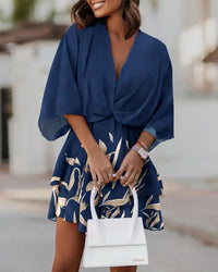 Lightweight Mini Dress - Elara-Blue-S-State of Style