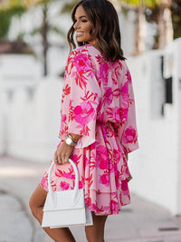 Lightweight Mini Dress - Elara-Orange/Pink-S-State of Style