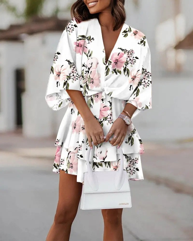 Lightweight Mini Dress - Elara-White-S-State of Style