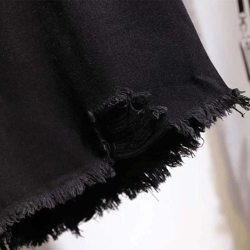 Lightweight Plus Size Denim Shorts | Ultimate Summer Comfort-Black-5XL-State of Style