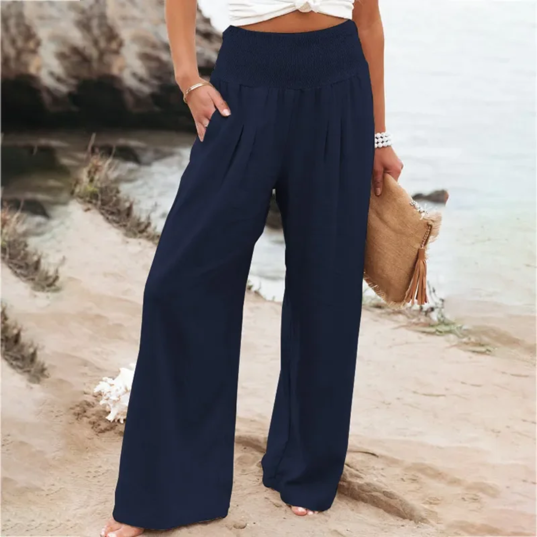 Lightweight Summer Trousers - Solana-Navy Blue-S-State of Style