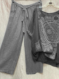 Lightweight Two-Piece Ladies Summer Set - Yara-Grey-S-State of Style