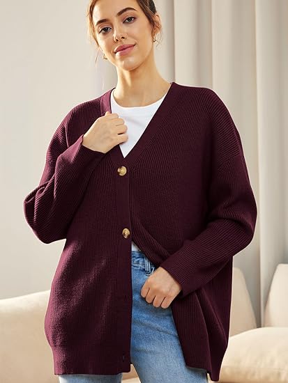 Lightweight V-neck Vest with Button Closure - Lana-Red-State of Style