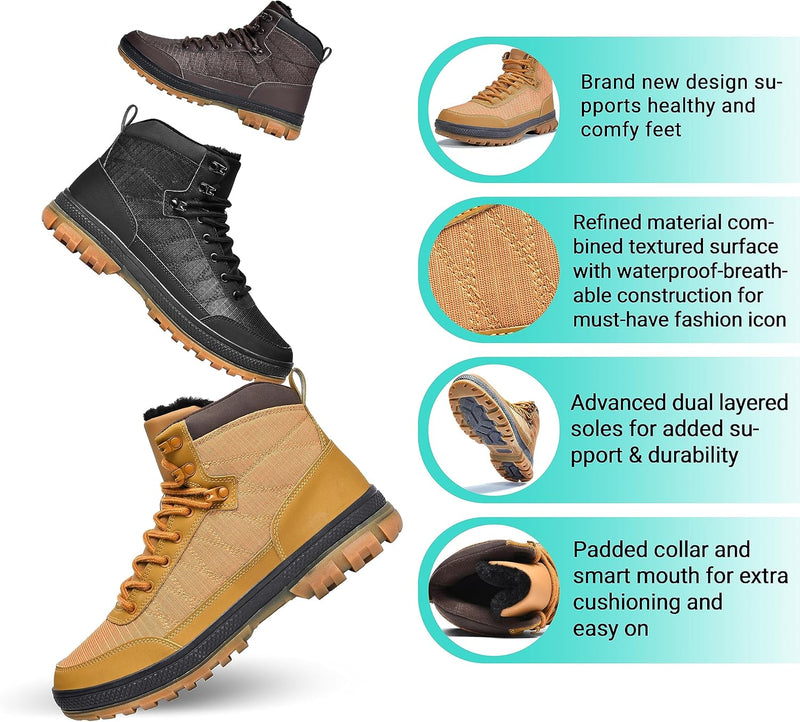 Lightweight Waterproof Men's Hiking Shoes - Mark-Black-7-State of Style