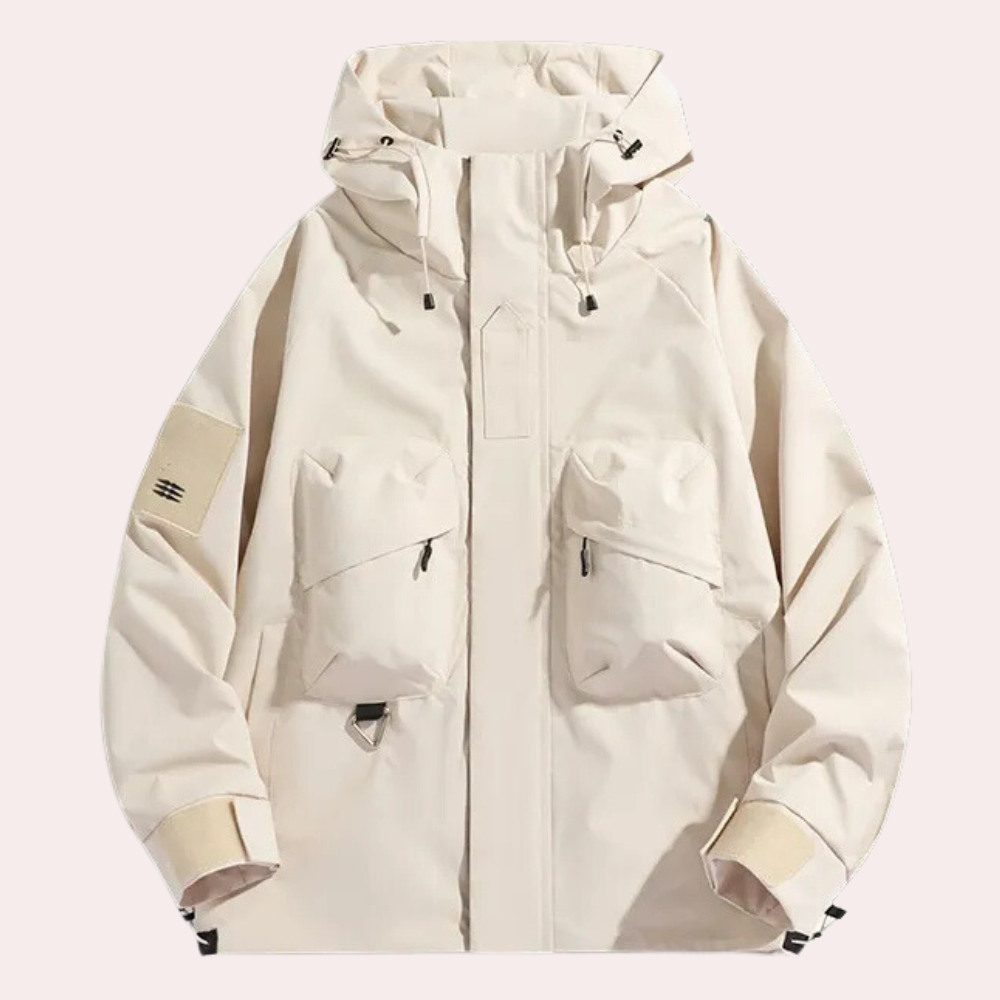 Lightweight Windbreaker for Men - Victor-Beige-S-State of Style