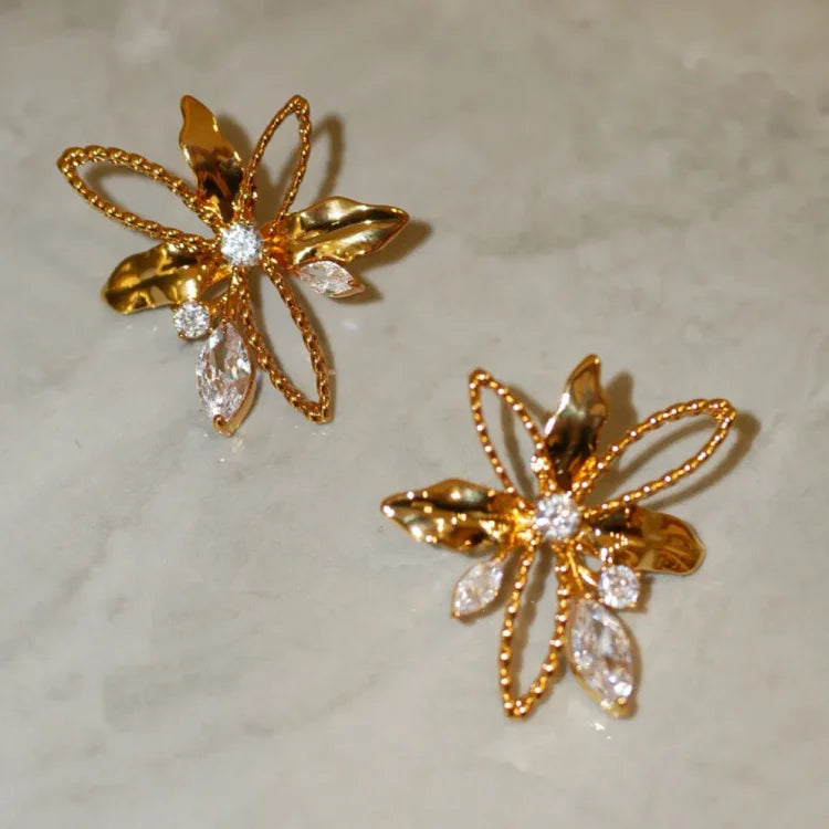 Lily Petal Earrings - Floriana-State of Style