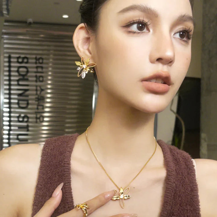 Lily Petal Earrings - Floriana-State of Style