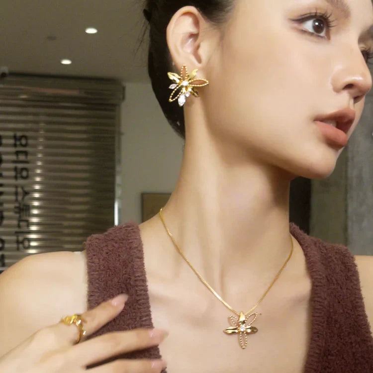 Lily Petal Earrings - Floriana-State of Style