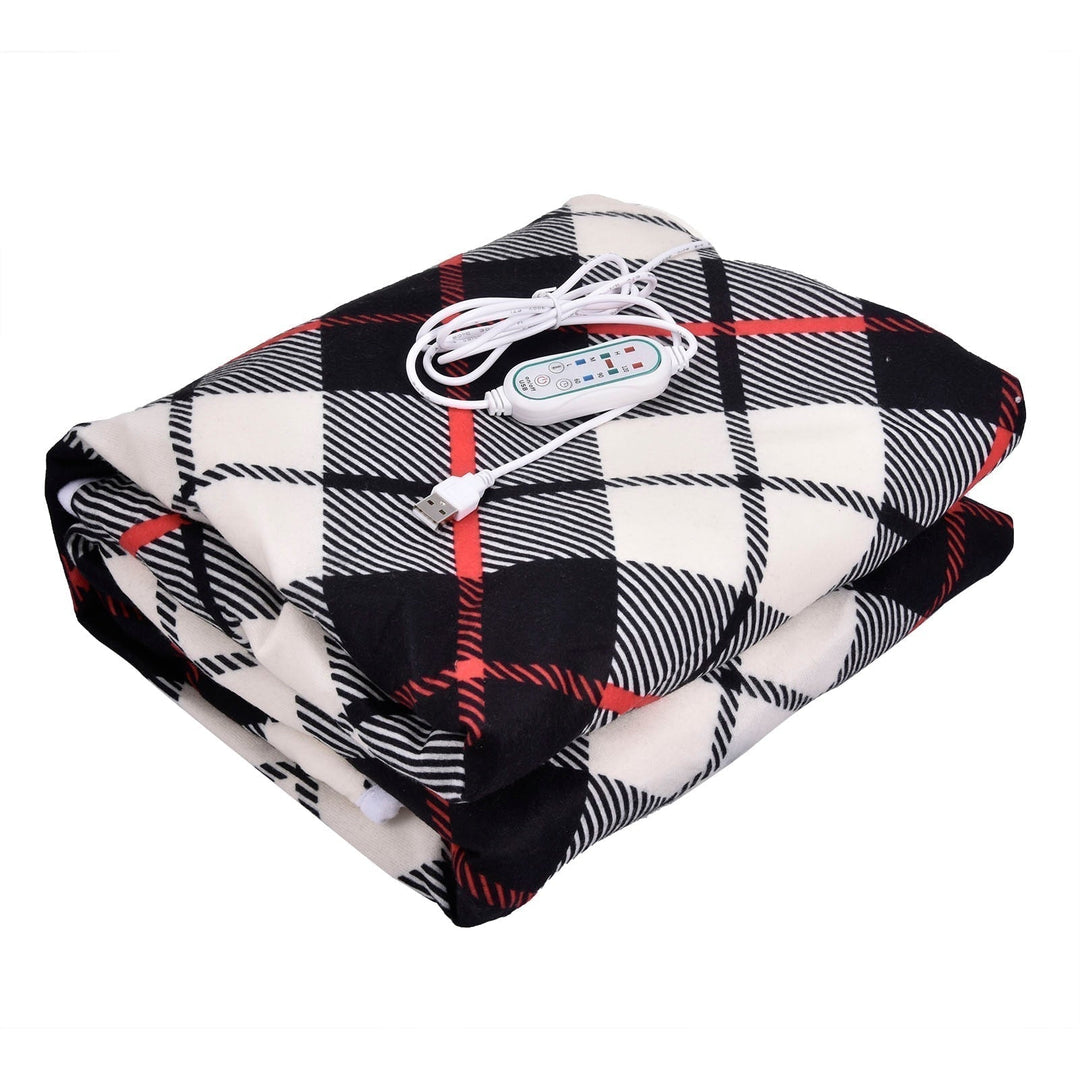LilysDeken | Portable Electric Blanket for Women | Cosy Heated Throw-Black and White-State of Style