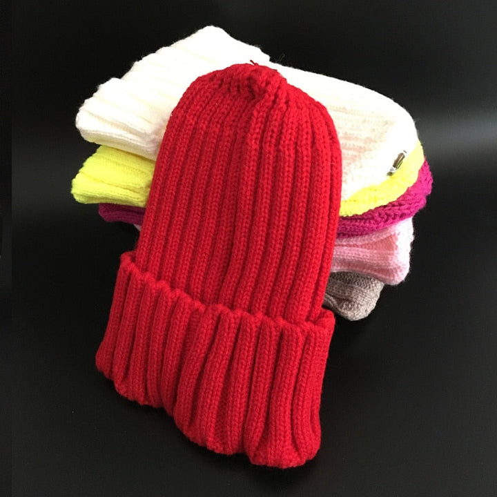 LimasHat | Knitted Women's Hat | Warm Winter Beanie-Red-Children's size-State of Style