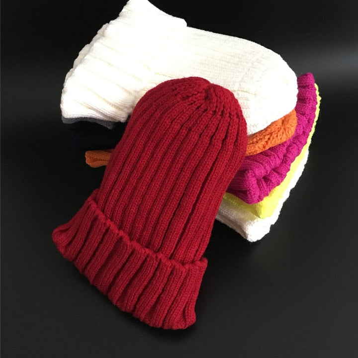LimasHat | Knitted Women's Hat | Warm Winter Beanie-Wine Red-Children's size-State of Style
