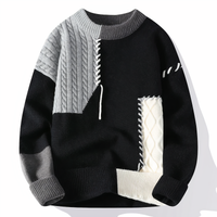 Limited Edition Patchwork Men's Jumper - Jasper-Black/Grey-XS-State of Style