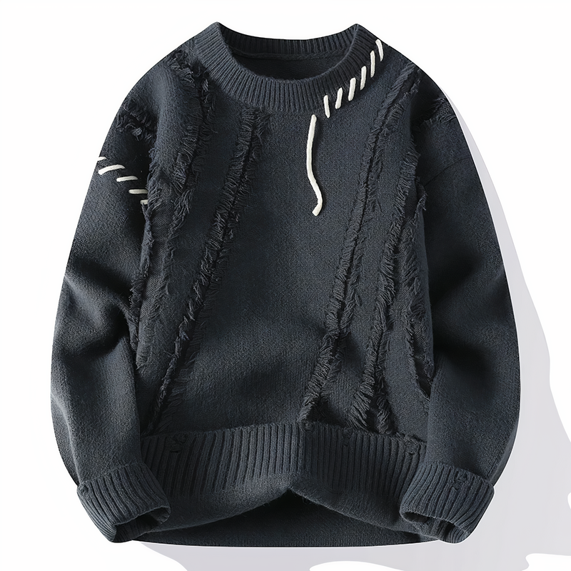 Limited Edition Patchwork Men's Jumper - Jasper-Grey-XS-State of Style