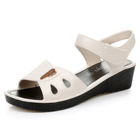 Linda - Orthopedische Zwarte Comfort Sandalen-Wit-36-State of Style