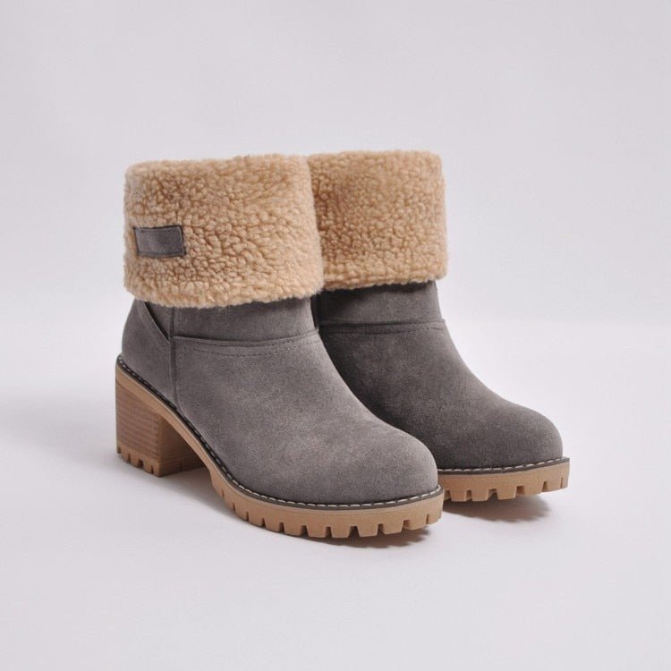 Lined Winter Boots with Heel - Sophia Winter Boots-Black-3.0-State of Style