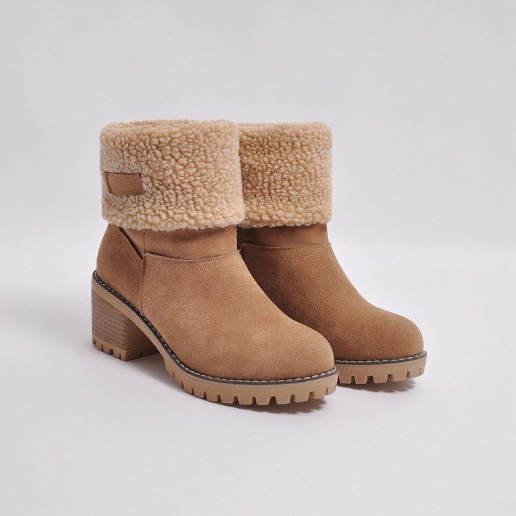 Lined Winter Boots with Heel - Sophia Winter Boots-Brown-3.0-State of Style
