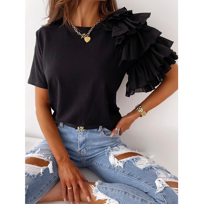 LinekesBlouse | Blouse for Women | Elegant & Versatile Top-Black-S-State of Style