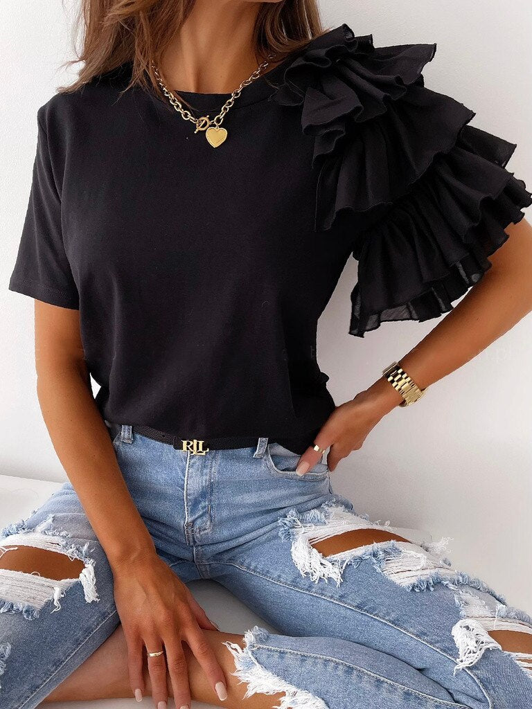 LinekesBlouse | Blouse for Women | Elegant & Versatile Top-Black-S-State of Style