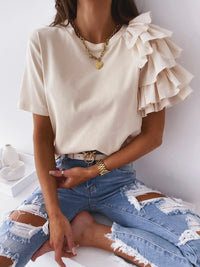 LinekesBlouse | Blouse for Women | Elegant & Versatile Top-Khaki-S-State of Style