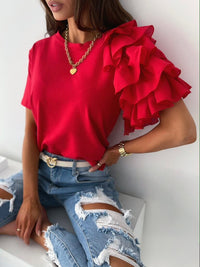 LinekesBlouse | Blouse for Women | Elegant & Versatile Top-Red-S-State of Style