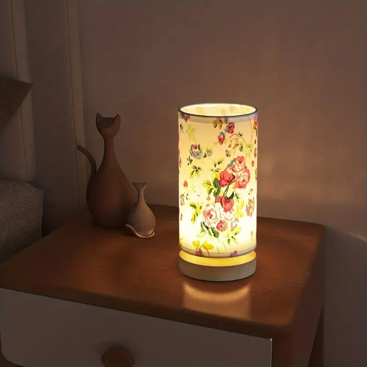 Linen-Look Night Lamp - LinoGlow-Floral-State of Style