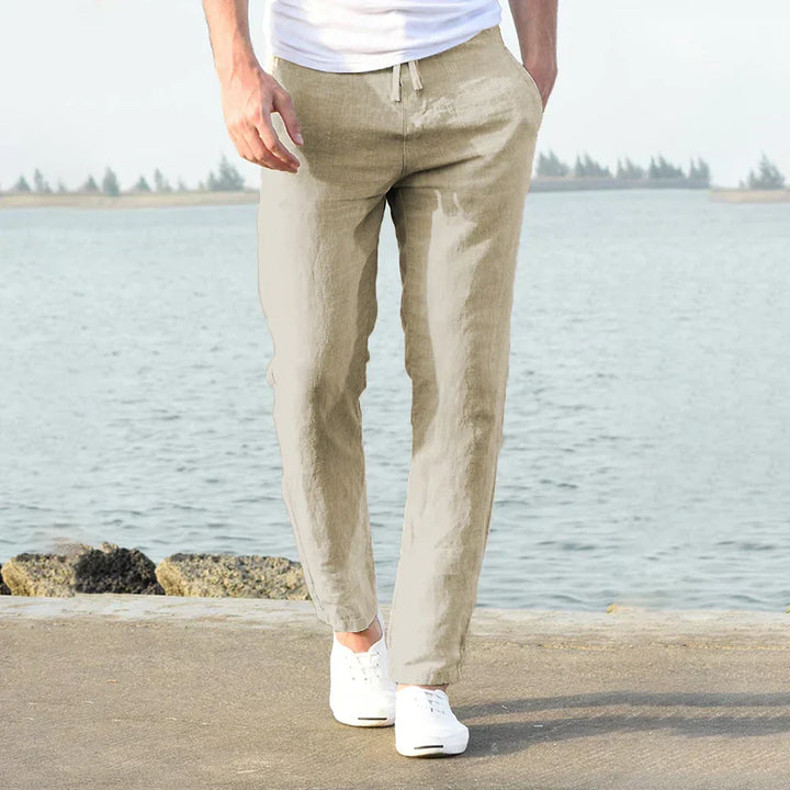 Linen Pants for Men - Brian-Beige-S-State of Style