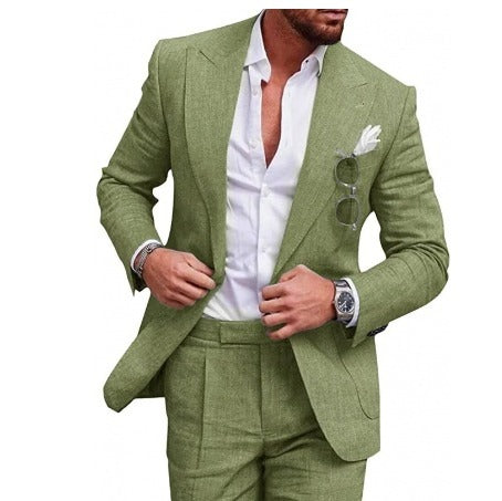 Linen Suit for Men - Felix-Green-M-State of Style