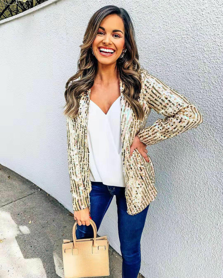 Linn Glitter Blazer | A Must-Have for the Festive Season-Black-XS-State of Style
