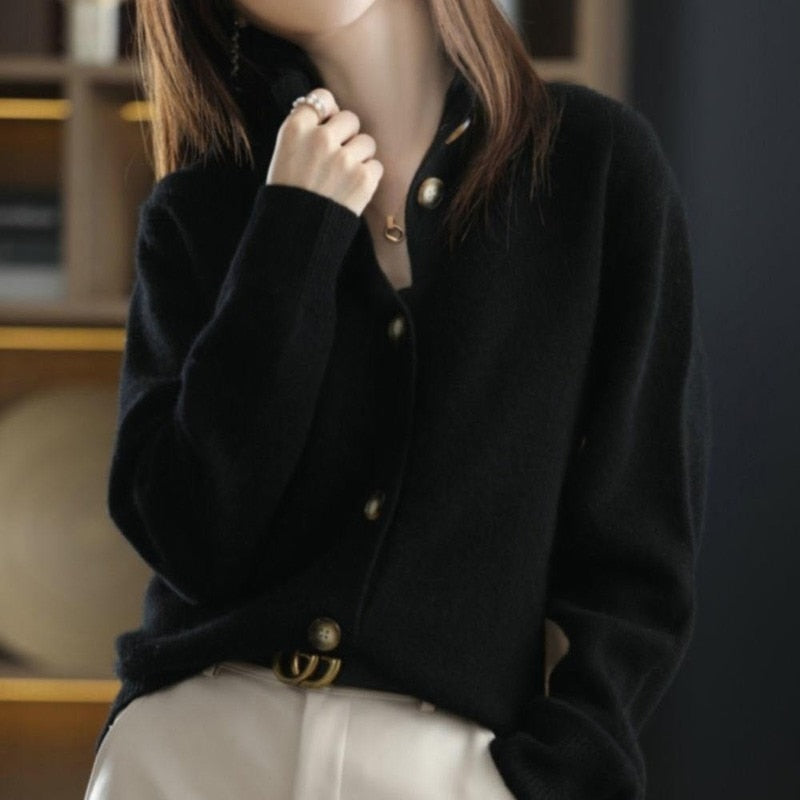 LinnekesVest | Warm Vest for Women | Cosy Sleeveless Jacket-Black-S-State of Style