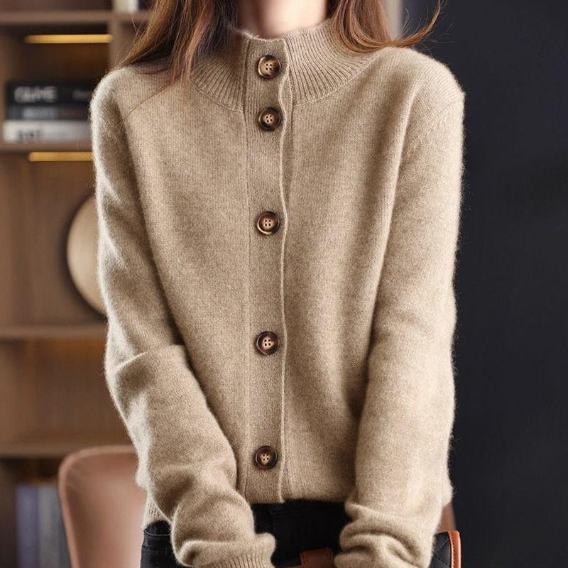 LinnekesVest | Warm Vest for Women | Cosy Sleeveless Jacket-Khaki-S-State of Style