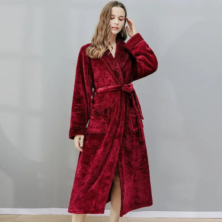 Lisanne Bliss Bathrobe | Comfortable & Stylish-Bordeaux-M (40-60 kg)-State of Style