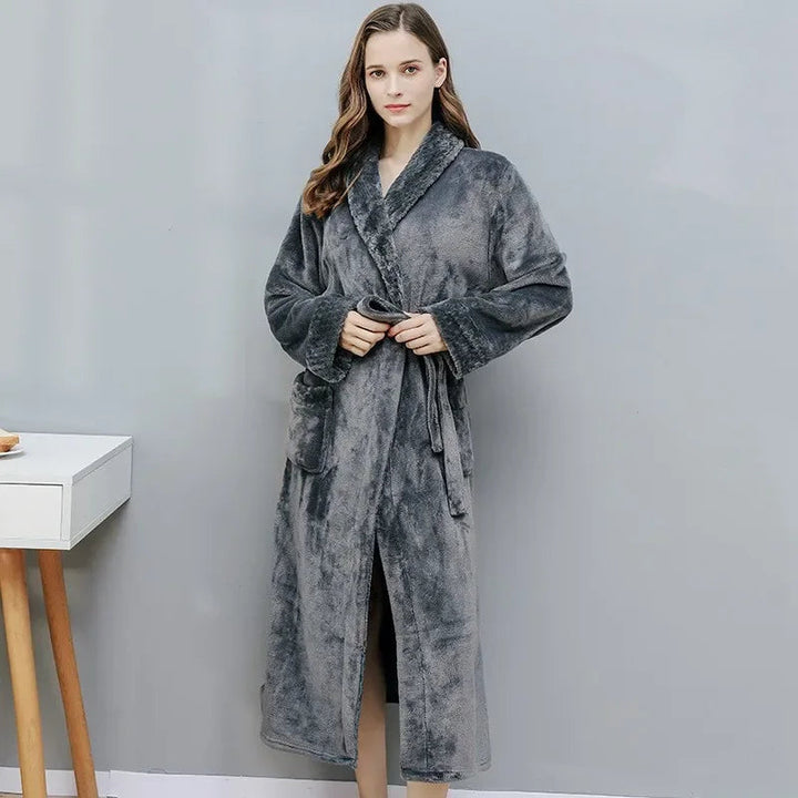 Lisanne Bliss Bathrobe | Comfortable & Stylish-Grey-M (40-60 kg)-State of Style