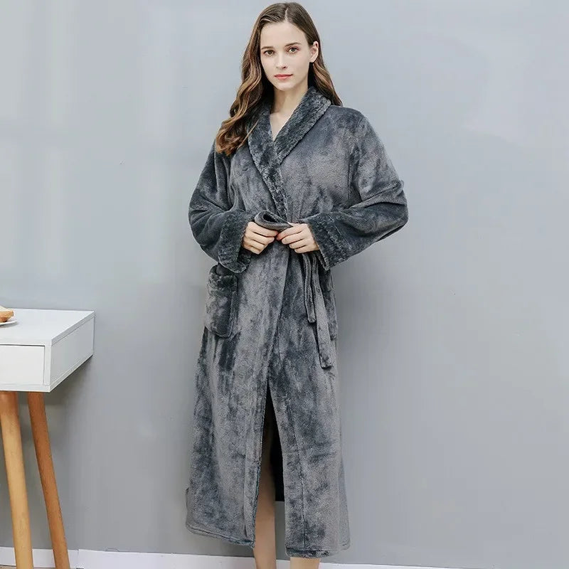 Lisanne Bliss Bathrobe | Comfortable & Stylish-Grey-M (40-60 kg)-State of Style
