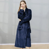 Lisanne Bliss Bathrobe | Comfortable & Stylish-Navy Blue-M (40-60 kg)-State of Style